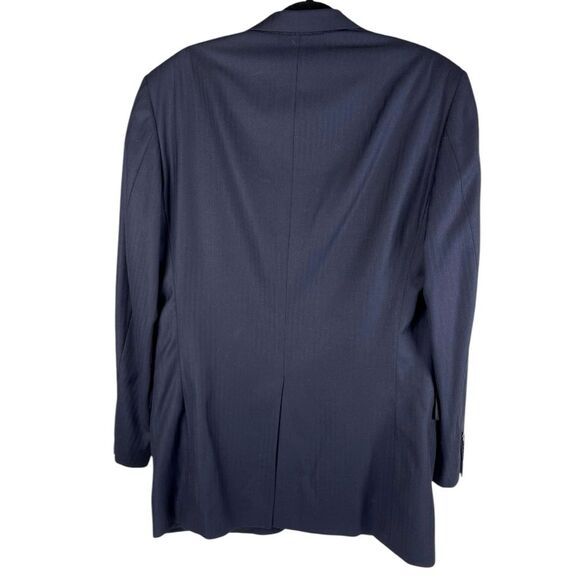 Brooks Brothers Loro Piana super 120s Navy blue Wool Sport Coat Blazer Mens 42L - Picture 3 of 11